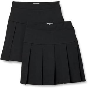 Amazon Essentials Girls' Uniform Pleated Skort Skirt, Pack of 2, Medium