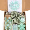 JTEWB Birthday Gifts For Women, Teen Girl, Her, Happy Birthday Gift Box For Girl, Women, Sister, Daughter, Friends, Cute Daisy Aesthetic Glass Cups Gift Set 7pcs (Mint green)