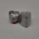 Cunhill 30 Sets Heart Shaped Cake Pans with Lids, 3.4 Ounces/ 100 Ml, Aluminum Foil Mini Disposable Heart Cupcake Pans for Valentines Day Wedding Parties (Red,Pink,White)