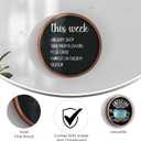 Flash Furniture Wall Mounted Magnetic Chalkboard with Solid Pine Wood Frame, Commercial Grade with Included Eraser and Chalk, 12" Round, Set of 2, Rustic