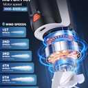 Portable Neck Fan with 6000mAh Battery, USB-C Rechargeable, Black Hands-Free Personal Fan 6 Speeds, 6-20Hrs Cooling for Outdoor Sports/Gym/Office, Adjustable 11oz Lightweight, Neck Cooler