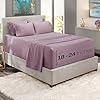 Hearth & Harbor Extra Deep Pocket Queen Sheets Sets - Fits Mattress 18-24 Inches Deep - Extra Deep Pockets - 6 Piece Queen Size Sheets - Dusty Purple