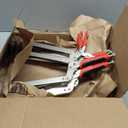 PINGEUI 4 PCS 18 Inch C Clamp Locking Pliers, Heavy Duty C Clamps with Swivel Pads and Rubber Handle Sleeve, Adjustable Welding Woodworking Tools, 7 Inch Max Jaw Opening