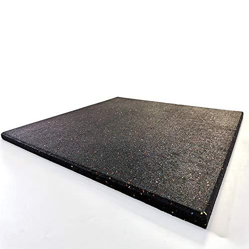 Goodhoily Anti-Vibration Pad 24"L x 24"W x 0.6"Th Heavy Duty Thick- Rubber Vibration Pad -Sound Absorbing Mat- for Dryers, Fitness Equipmen,Audio Equipment(Square) Black