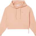 Lacoste Women's Short Cut Cutton Hoodie, Latte, 4