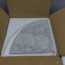 9'' Natural Marble Corner Shower Shelf for Bathroom, Marble Corner Shelves for Bath Wall Mounted Both Side Polished (9"X9"X 5/8" Carrara White)