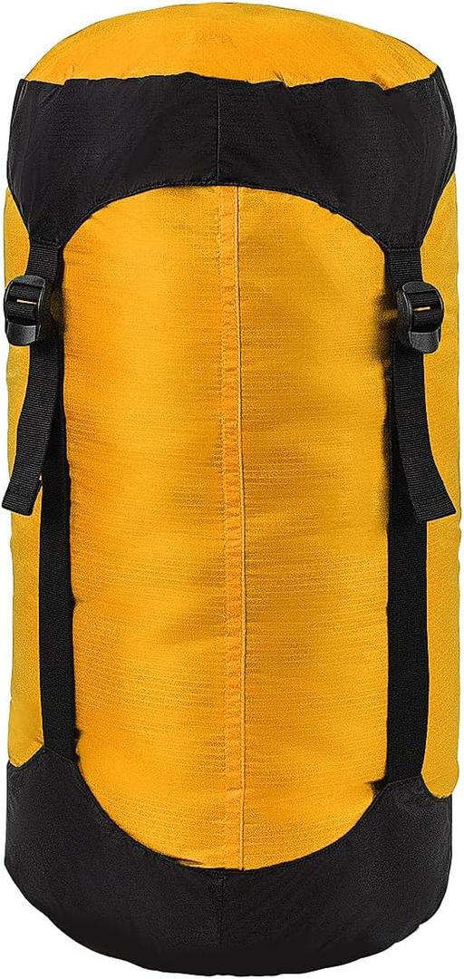 Compression Stuff Sack, 5L/8L/18L/25L/35L Lightweight Sleeping Bags Storage Compression Sack, More 40% Storage for Camping, Hiking, Backpacking Trip (Orange)