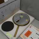 Lighted Makeup Mirror, 3000 mAh Rechargeable Double Sided Magnifying Vanity Mirror with 3 Colors, 1x/10x, 360 Rotation , Brightness Adjustable Magnification Cosmetic Light up Mirror, Women Gift (Brushed Bronze)