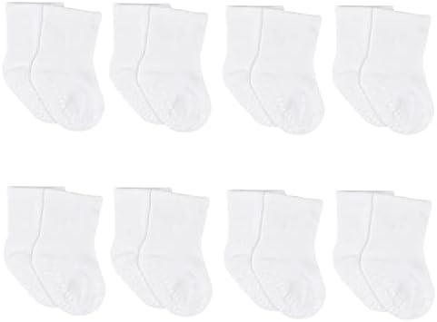 Gerber Baby Pair of 7, Wiggle-Proof Jersey Crew Socks, Size 0-6m