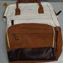 LOVEVOOK Laptop Backpack for Women, 17 Inch Work Business Backpacks Purse With Large Capacity, Waterproof Nurse Bag College Bookbag for School, Waterproof Casual Daypack for Travel (Beige-brown)