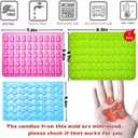3 x Mini Silicone Candy Molds Kit (0.7 Inch Bite-Sized) -Non-Stick Chocolate & Candy Mold and small ice cubes for Kids, Contains Dinosaur,Fruit,Vegetable Shapes (230 Cavities)- 4 Pieces + 2 Droppers.