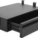 Under Desk Drawer For Desk 18 in,Adjustable Height, Pull out Storage Organizer with Slide Extension Mounted Under Flat Wooden Table or Workbench, Carbon Steel Hidden Desk Drawer