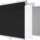 SHADEMOON Cordless Blackout Window Roller Shades, Pull Down Spring System Indoor Blinds, Room Darkening Waterproof UV Blocking Thermal Insulated Fabric for Home Office(Black, Width 14", Height 72")