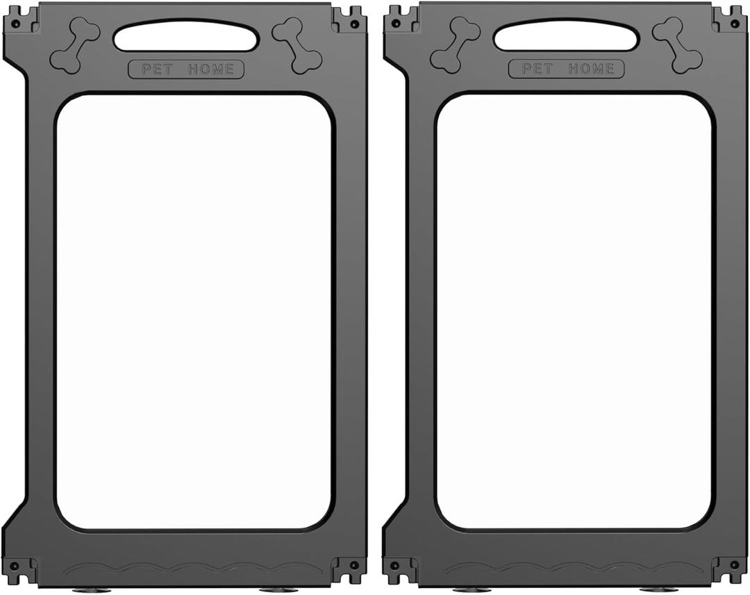 Clear Dog Playpen Expansion Panels 2 Pack, Height 24 inch, Black