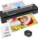 Laminator, A3 Laminator Machine with Built-in Trimmer, 70 Seconds Quick Warm-Up, Cold and Thermal Laminating with 50 Sheets, NTC Technology for Home Office School (A3+50pics)