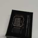 BAITEYOU Leather Bands with Stainless Steel Case Compatible with Fitbit Versa 1 2 3 4 Lite Sense 2 1 Protective case for men