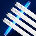 COOSPIDER T8 F10 U/V BL 10W Replacement Light Bulb, CFL Fluorescent Straight Tube Fluorescent Light for Home/Office, 13 Inch Light Tube for 20W Electric Zapper G13 Base, 10W 4PCS