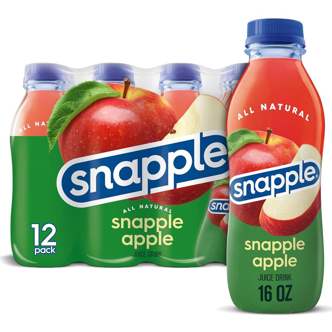 Snapple Apple Juice Drink, 16 fl oz recycled plastic bottle, The Fantastic Four: First Steps Limited Edition 12 Pack
