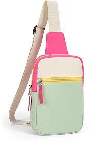 cotmcor Fanny Pack for Teens, Belt Bag Cute Crossbody Waist Bag Gift, Beige&Green, Small