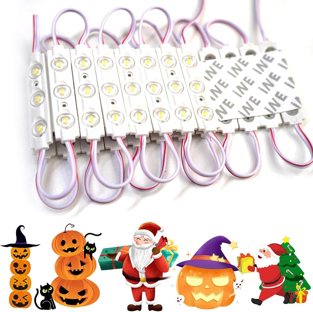 LED Module, 20pcs 9.8 Ft 5730 SMD 150LM Per LED IP65 Waterproof Decorative Light for Inflatables with Tape Adhesive Backside (White Light)