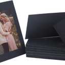 50 Pack Standing Paper Picture Frames 4x6,Cardboard Photo Frame with Easel,Paper Photo Frame Cards,Gallery Frames Bulk For Thanksgiving, Halloween, Fall Decor, Classroom Craft DIY, Black