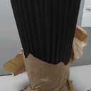 Jai Black Wood Side Table  15.25 Round End Table  Modern Ribbed Accent Table for Living Room, Bedroom, Bedside Storage  Contemporary Mango Wood Small Space Furniture