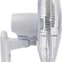 COMFORT ZONE Oscillating Wall Mount Fan with Adjustable Vertical Tilt, 16 inch, 3 Speed, Metal Grille, 90 Degree Oscillation, Ideal for Home, Bedroom, Gym or Office, White