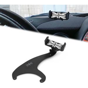 Heinmo for Cooper F54 Clubman F55 Hardtop F56 Hatchback 2014-2020 Smartphone Cell Phone Cup Mount Holder with Cradle Rotatable Clip(for 3.5-5.5 Inch Phone) (Gray Rice)