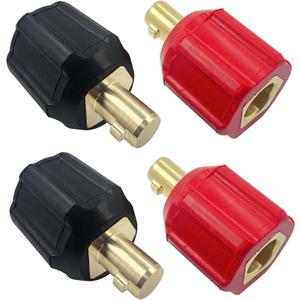 2Pack 05335 Welding Leads Adapter Set, Dinse-Type Machine Plug Connector, Welder Connectors Lenco or Tweco Style LC40 Male to Dinse Style Female,Welder Cable Terminal Adapter Replaces Miller