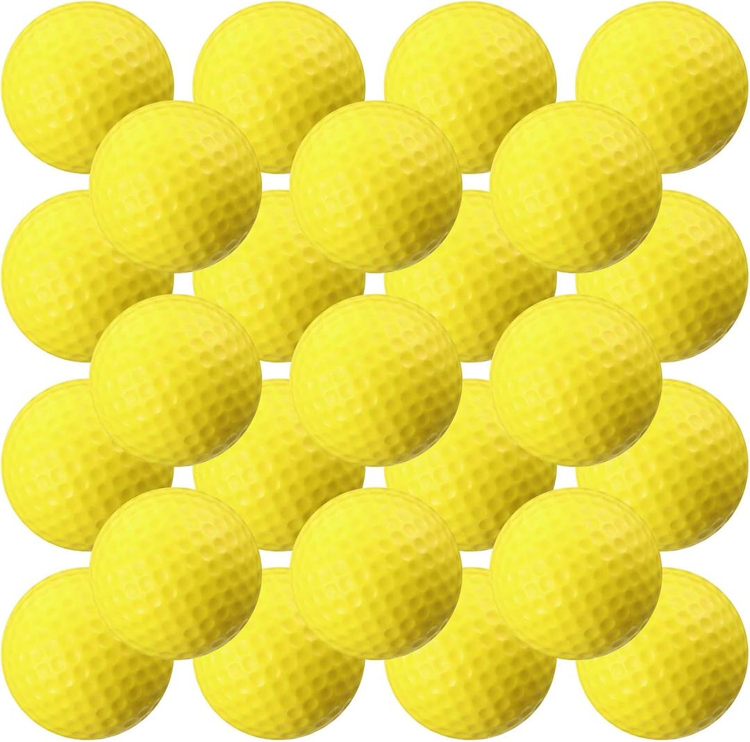 Junkin 24 Pcs Foam Golf Practice Balls Realistic Feel and Flight Training Sport Balls Elastic Soft Foam Golf Balls for Indoor or Outdoor Backyard Training