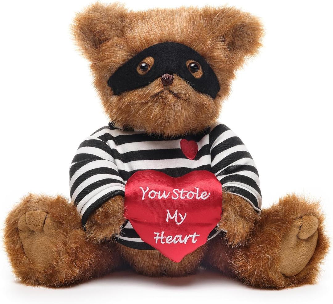 Bearington Lawless Lover Valentine's Day Teddy Bear, 10 in Valentine's Day Stuffed Animals Ideal Gift for Kids & Girlfriends (10" Lawless Lover)