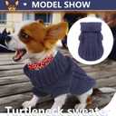 2 Pack Dog Sweaters for Small Dogs, Chihuahua Yorkie Sweater, Dog Clothes Winter Warm Pullover Sweaters, Pet Cat Clothing Cold Weather Puppy Clothes Outfits (XX-Small) (Navy Blue-Grey)