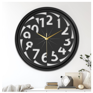 Axioglo Modern Metal Wall Clock,Silent Non-Ticking, Battery Operated Clock with Hollow-Out Design, Decorative Clock for Living Room, Bedroom, or Office Wall Decor-18”