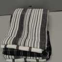 KAF Home Assorted Flat Kitchen Towels - Set of 10, 18 x 28 Inch (Black)