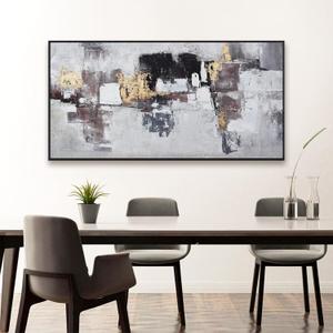Abstract Wall Art Wall Decor Bedroom Pictures Artwork Canvas Wall Art Black And Gold Artwork Large Size Modern Painting Wall Decoration Pictures For Living Room Home Kitchen Office 30 x 60 Inch