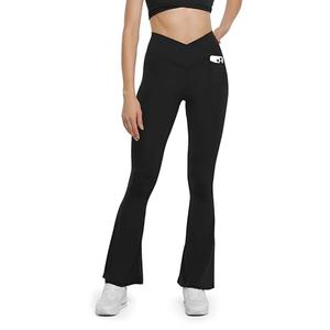 HEGALY Women's Flare Yoga Pants with Pockets - Crossover High Waisted Tummy Control Gym Workout Sweatpants, M