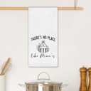 Mimi Gifts Kitchen Towels, Housewarming Mother's Day Mimi Gifts from Grandkids Hand Towels for Bathroom Decor, There's No Place Like Mimi's Dishcloths Dish Towel for Kitchen 16x24 Inches