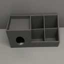 Sumnacon Square Linen Tissue Box Cover  Decorative Cube Tissue Cover with Side and Top Organizer, Modern Tissue Holder for Living Room Vanity Night Stand Table Countertop Office, Grey