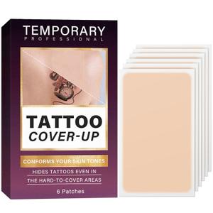 Natural Fit Tattoo Cover Up Patch,Ultra Thin Tattoo Cover Up Tape,Water Resistant and Breathable, Not Easy to Fall Off,Suitable for Tattoos and Scars (Normal)
