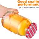 Veemoon 40pcs Regular Mouth Mason Jar Iron Lids Jam Canning Sealing Lids Red White Checked Canning Screw Caps for Sauce and Food Jelly Storage Bottle (2.48/2.28 Inch)