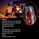 Tail Lights Assembly for 1988-1999 Chevy C/K 1500/ 2500/ 3500, 1992-1999 Chevy Suburban 1500/ 2500, 1992-1994 Chevy Blazer, 1995-2000 Tahoe, 1988-1999 GMC Suburban C/K 1500/ 2500/ 3500 (Clear)
