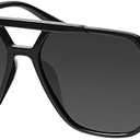 Oversized Aviator Sunglasses for Women and Men with Polarized Lens