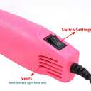 2 x Heat Gun, Hot Air Gun Tools Shrink Gun with Stand For DIY Embossing And Drying Paint Multi-Purpose Electric Heating Nozzle 300W 110V (Pink,White)