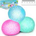 3Pc Big Soft Sensory Stress Balls, 5cm Textured Memory Gel Soft Fidget Toys, Large