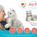 JOY FOR ALL Companion Pet for Seniors - Lifelike Animatronic Cat - Realistic Soft-Touch Fur & Purring - Therapy Stuffed Animal - Toy for Alzheimer's & Dementia - Silver w/White