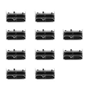 CY Connector 10pcs Micro USB 3.0 10pin Female Socket Receptacle Board Mount SMT Type 5.2mm Height for SSD USB Hard Disk