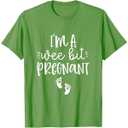 I'm A Wee Bit Pregnant Irish St Patricks Pregnancy Reveal TShirt. XL Size