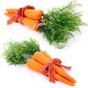 6 Pcs Easter Artificial Carrots Decor Unfinished Large Fabric Fake Carrot Set for Easter Crafts Farmhouse Tabletop Basket Door Window Wall Vase Filler(13.78)