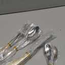 24 Piece Gold Hammered Silverware Set for 6, Premium Food-grade Stainless Steel Flatware Set, Luxury Design & Mirror Polished Cutlery Set, Eating Utensil Set with Fork Knife Spoon, Dishwasher Safe