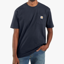 Carhartt Men's Loose Fit Heavyweight Short-Sleeve Pocket T-Shirt Navy 3XL
